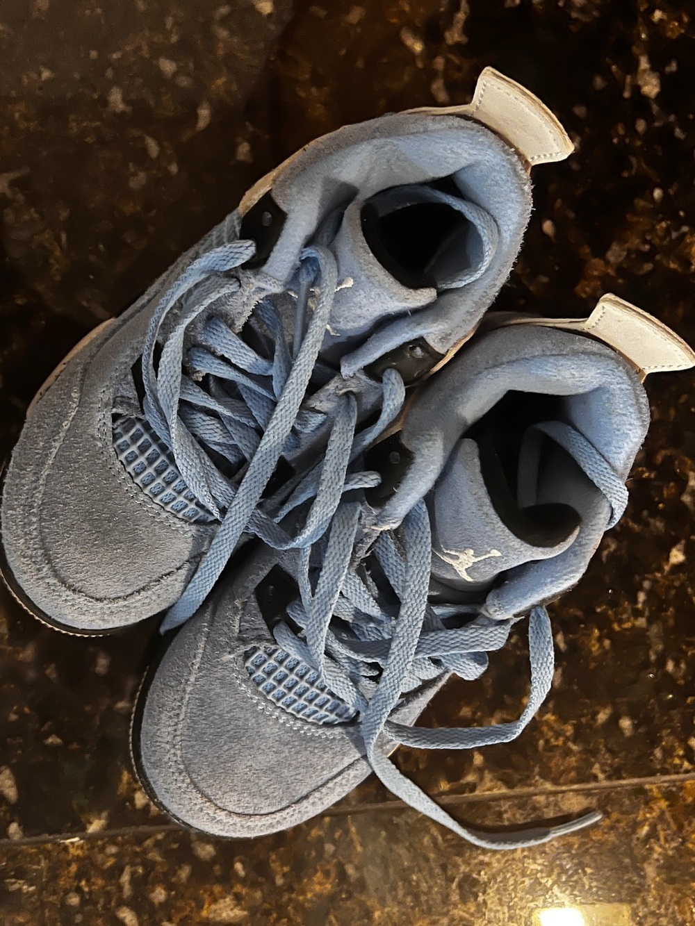 Jordan Kids Light Blue Suede High-Top Sneakers